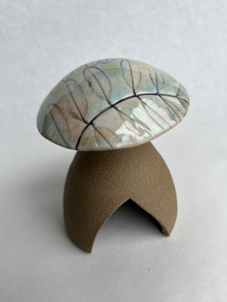 Mushroom Garden House - Lead Plant or False Indigo leaf impression (Q06)