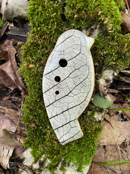 Herb Stripper - Bird with leaf print, wood grain